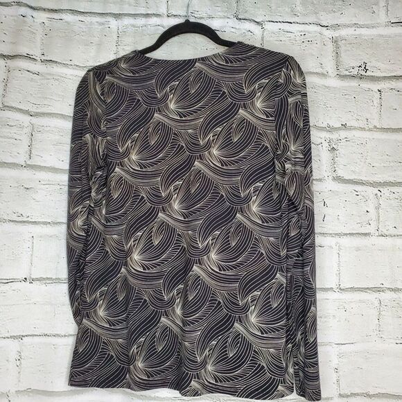 J Jill Wearever Collection Jacket Top Womens Small One Button Black White - Picture 2 of 9